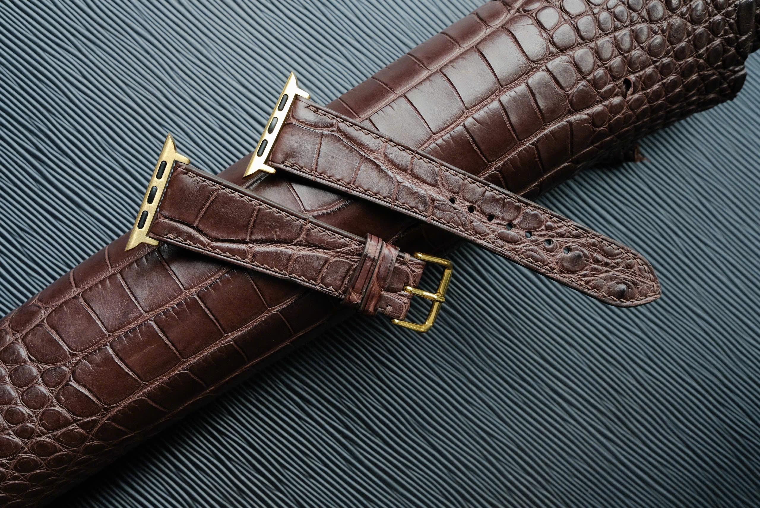 コピー:高級革時計ベルトワニ革時計ベルトアップルウォッチ時計バンド1枚目の画像